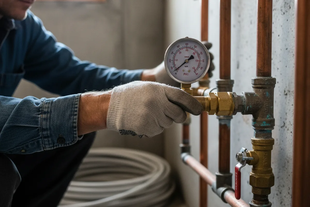 Pressure testing a repaired line during Water Line Repair in Fort Shafter